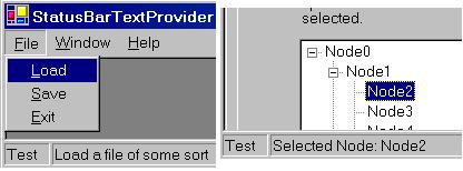 Status Bar Text Examples